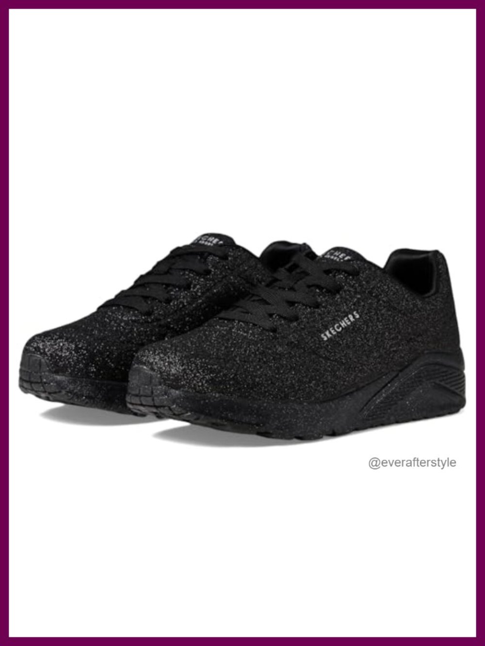 Glitter Platform Wedge Lace-Up Sneakers Air-Cooled Memory Foam